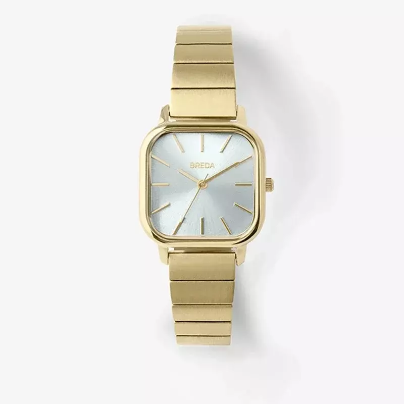 Bredan reloj cuadrado de edición limitada para mujer, reloj de cuarzo de lujo niche, correa de acero, a la moda, simple y resistente al agua
