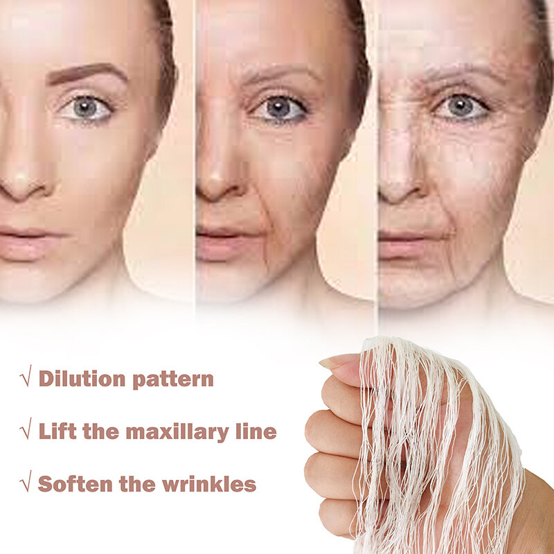 2/5/100 pc/pacote nenhuma linha de fibroína de seda da agulha que carving a essência colágeno elevador facial da linha anti envelhecimento hialurônico que aperta a pele
