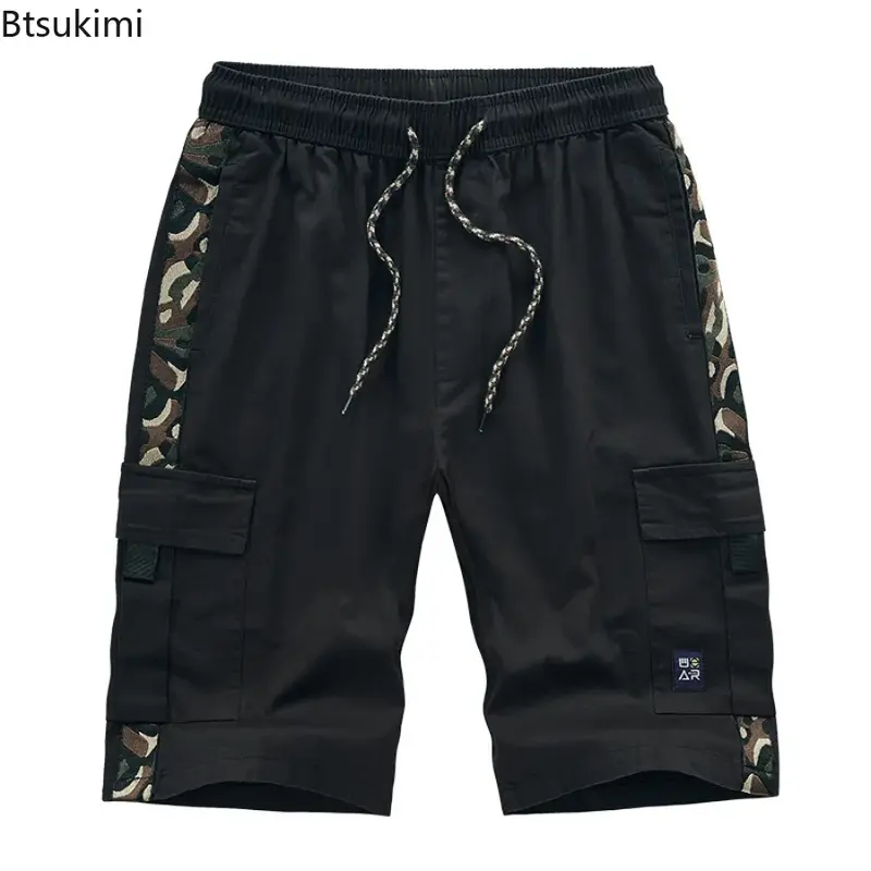 Шорты мужские оверсайз из хлопка, повседневные модные штаны с лентами в стиле хип-хоп, пляжные, 8XL, лето 2024
