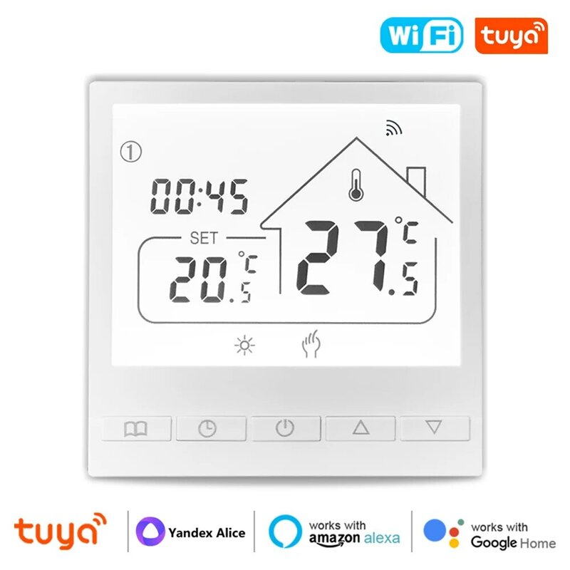 Tuya Smart WiFi ThermoandreWater/Gas Bomicrophone, contrôleur de température de chauffage de l'eau au sol électrique pour Google Alexa Yandex Alice