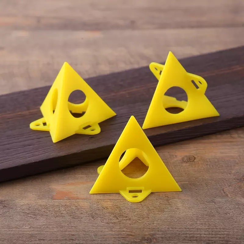 10pcs Portable Pyramid Stands Set Triangle Paint Pads Feet Woodworking Accessories Carpenter Painter Tools Yellow Carpenter