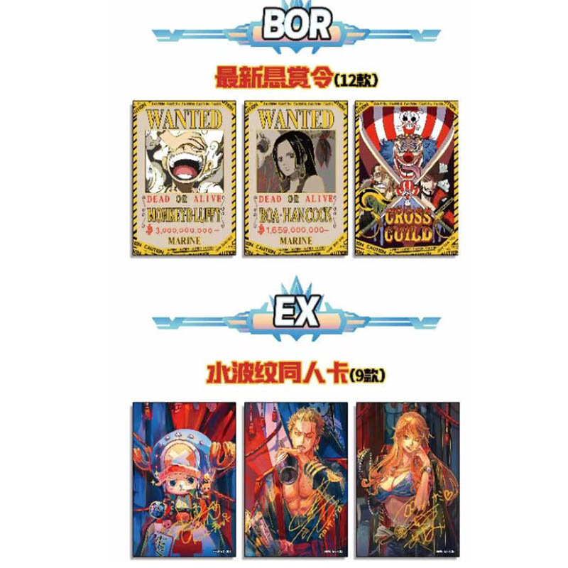 Commerci all'ingrosso carte da collezione di un pezzo rufy Booster Red Box Case Rare Anime Playing Game Cards