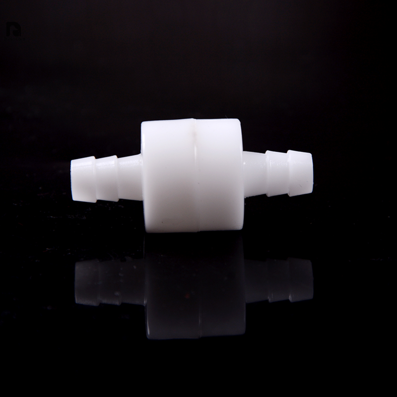 1/4" 1PC White 8mm Plastic One Way Inline Check Valve Fuel Gas Liquid Water Suitable for water petrol diesel oils