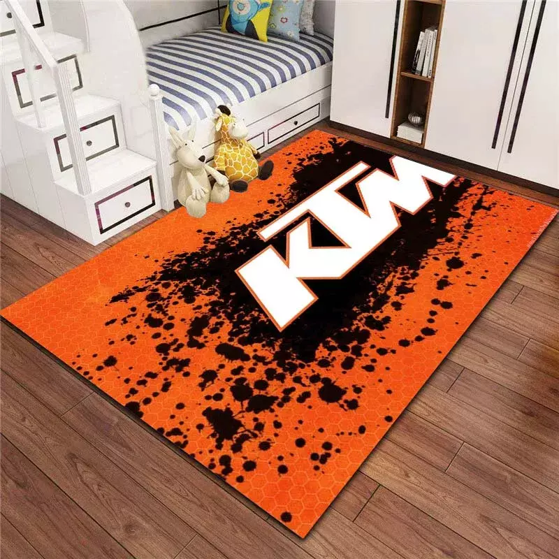 Fashion Motorcycle Carpet K-Ktm 3D Print Area Rug for Living Room Corridor Bedroom Doormat Kid Room Floor Mat Decorative Gifts