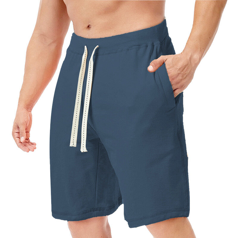 Celana pendek longgar untuk pria, celana pendek pantai kasual serut ukuran ekstra besar, celana pendek olahraga musim panas untuk pria