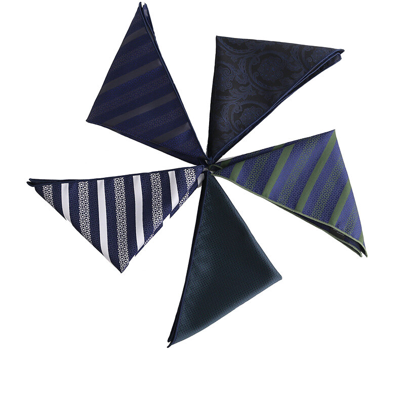 Mode Männer der Zubehör Tasche Platz Navy Grün Paisley Design Hanky Taschentuch Formale Tragen Passenden Tasche Schal