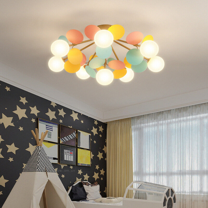 Lámpara de techo moderna para habitación de niños, candelabro de Decoración Led, accesorio de iluminación para dormitorio