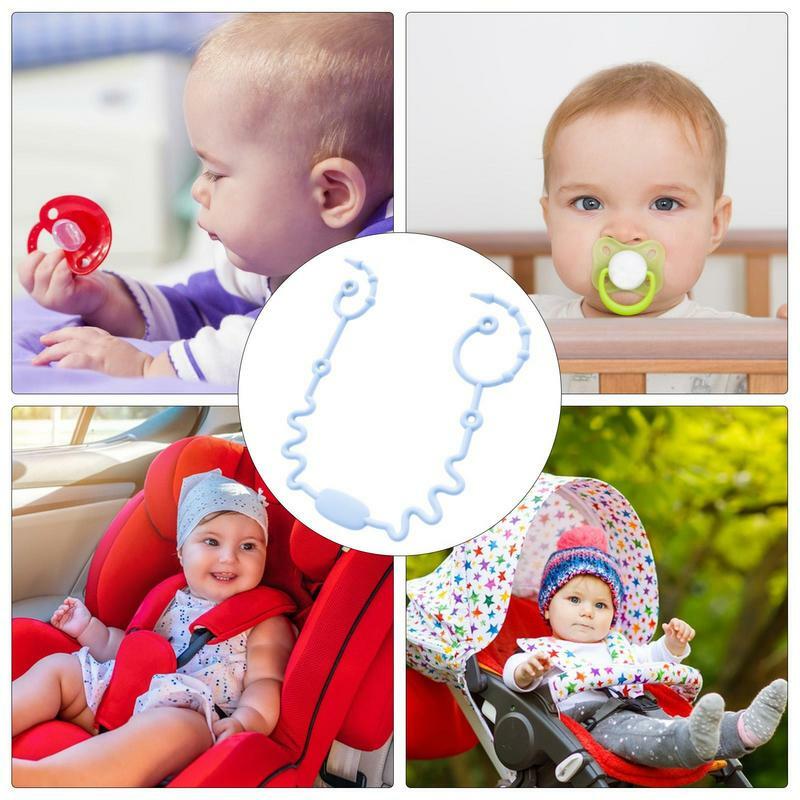 Toy Straps For Stroller Stretchable Silicone Toy Stroller Clips Toddler Toy Attachment For High Chair Rocking Chair Teether Toy