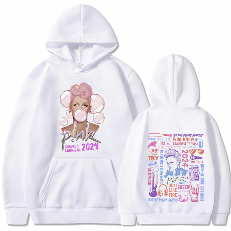 Pink Singer Summer Carnival 2024 Hoodies Men Women Clothes Fashion Harajuku Pullover Vintage Oversized Sweatshirt Coat Fans Gift