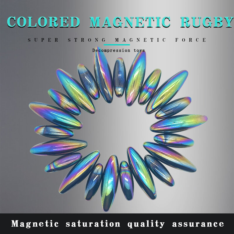 Imán magnético de ferrita fuerte, Juguetes De ciencia magnética, pulido de Oliva de colores, D43 x 15mm, D60 x 18