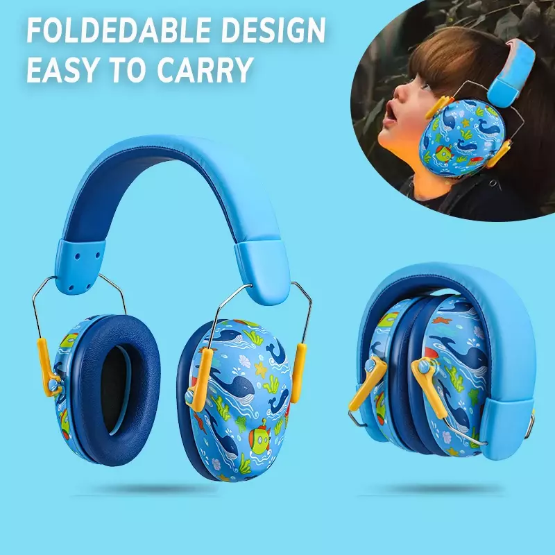 Kids Noise Cancelling Headphones 25db Noise Reduction Ear Muffs Ear Protection Sound Proof Earmuffs for School Children Gifts
