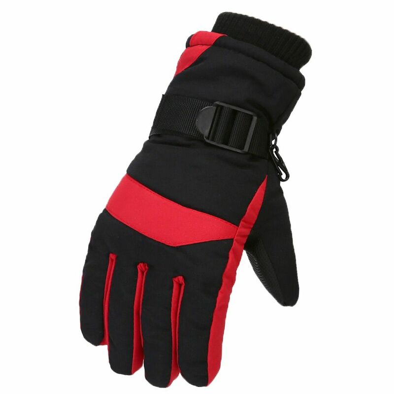 Плотные лыжные перчатки с пальцами, модные ветрозащитные Нескользящие велосипедные перчатки, зимние теплые спортивные перчатки унисекс
