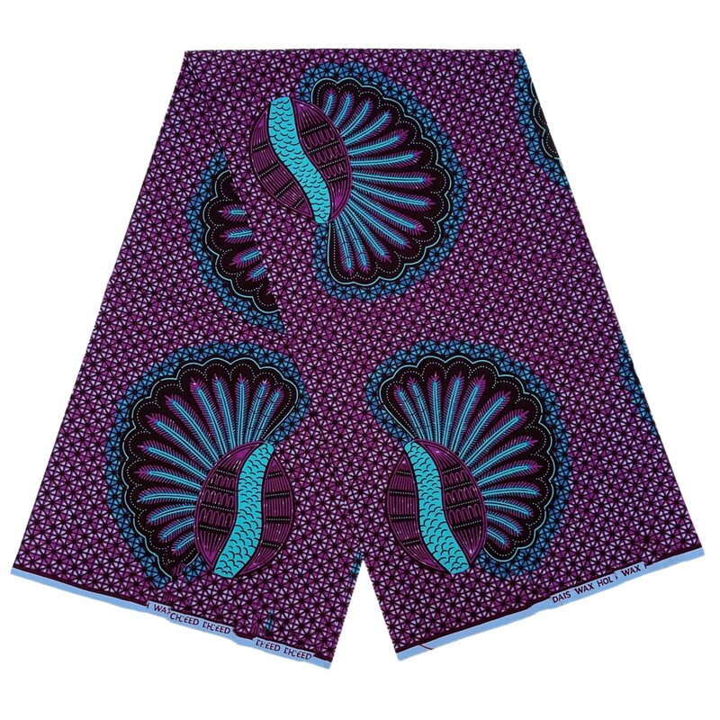2024 prawdziwy afrykański Batik tkanina na sukienkę wysokiej jakości woskowana Ankara drukowanej tkaniny bawełnianej z Holandii 6 jardów T5