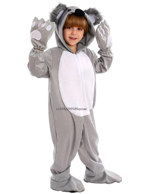Disfraz de koala para niños, mono gris para fiesta de carnaval, halloween, gran oferta, 2024