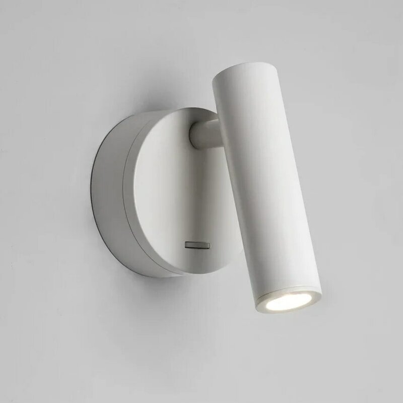 Lampka ścienna 3W z podświetleniem o 350 stopni z regulowanym obrotem reflektor hotelowy do sypialni lampa z przełącznikiem do czytania kinkiet