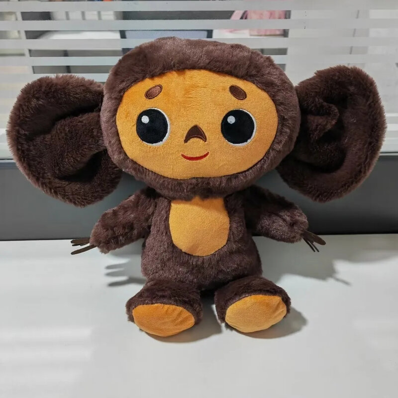 Anime Cheburashka Boneca de pelúcia infantil, olhos grandes, brinquedos de macaco recheado, travesseiro bonito, presentes, Rússia, novo