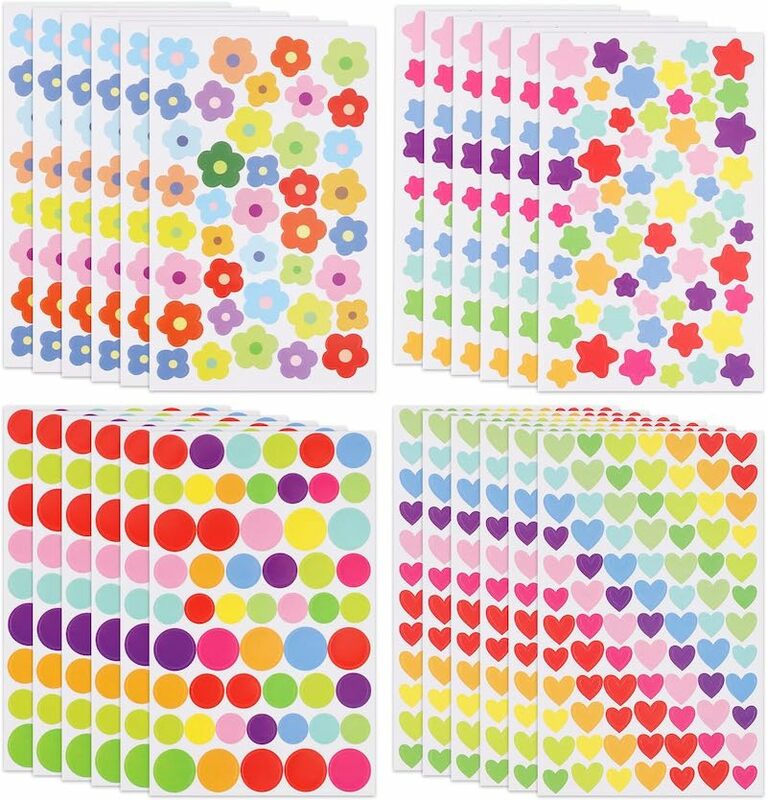 10-40sheet naklejki motywacyjne dla dzieci kolorowy wykres zachowania gwiazda kwiatowa kropki serca naklejki do albumu materiały dla uczniów