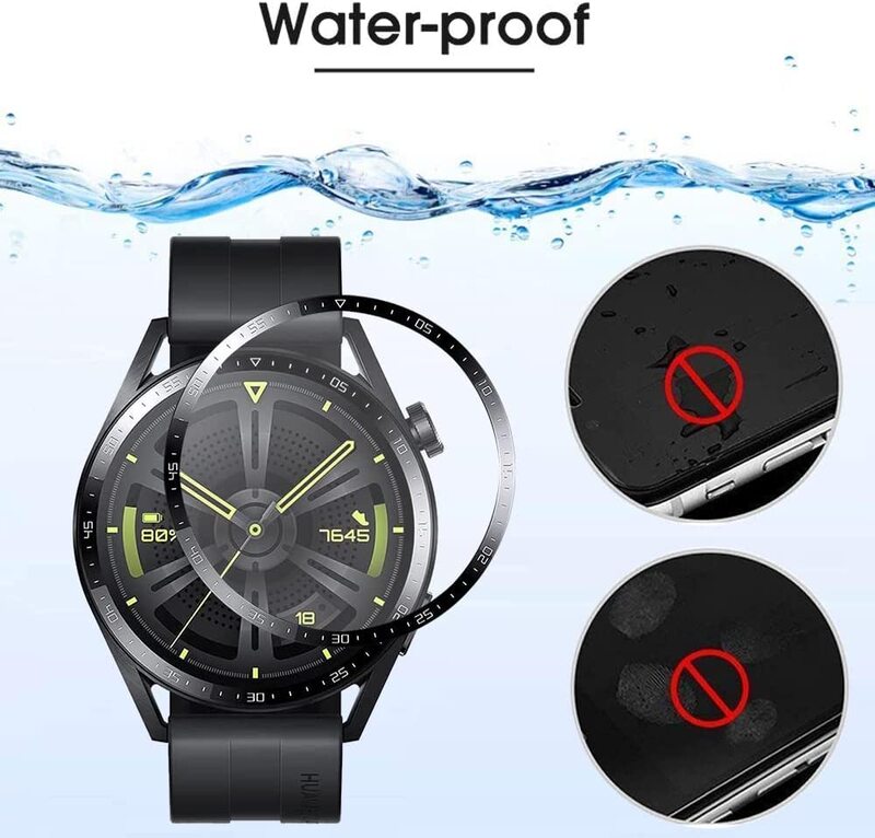 Capa Protetora de Tela para Huawei Watch, GT3, GT2 Pro, 42mm, 46mm, Relógio Inteligente, Curvo, Película Protetora, Acessórios, Vidro Macio