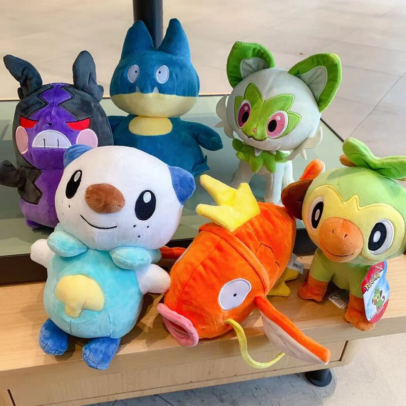 Juguete de Peluche de Pokémon, figura de Anime Grookey, Sprigatito, Oshawott, Leafeon, Espeon, Morpeko, Gonbe, Mimikyu, 18-28cm