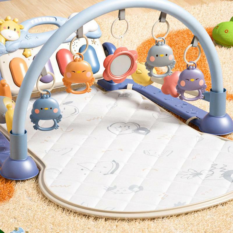 Soft Foldable Play Mat para o bebê, Tapete de rastejamento para meninos e meninas, Espuma para crianças, Música e Língua, Gym Play com Design Colorido para Luzes