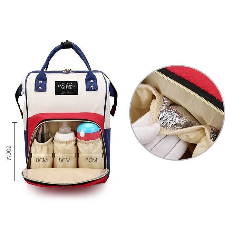 Bolsa de pañales para mamá, mochila de gran capacidad, bolsas de pañales multifunción impermeables de viaje al aire libre para el cuidado del bebé