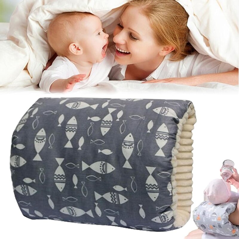 Almohada de cuna acogedora para bebé, soporte para la cabeza, soporte para el brazo, biberón de lactancia
