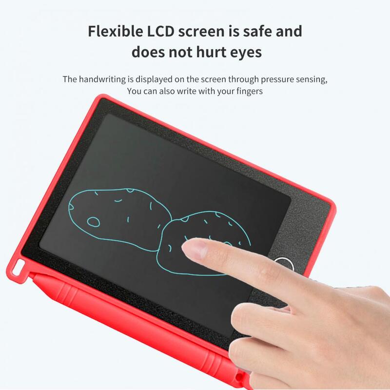 Eletrônico LCD prancheta para crianças, multifuncional apagável prancheta, uma chave clara Handwriting Pad, brinquedo presente, 4,4"