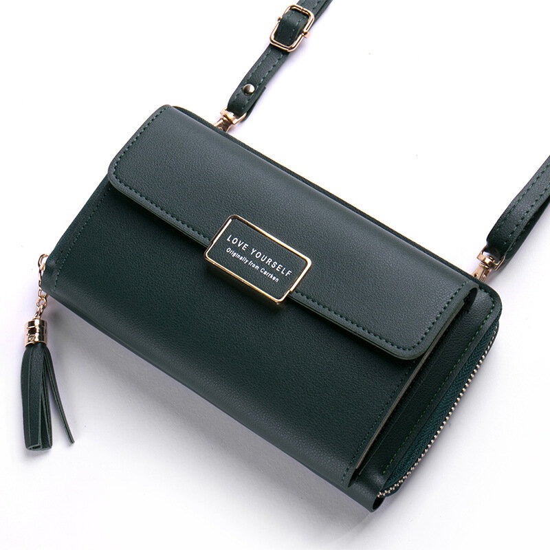 Portafoglio Mobile da donna borse a tracolla di grande capacità Fashion Design multifunzione semplice senso delle borse a tracolla di tendenza Tote con cerniera