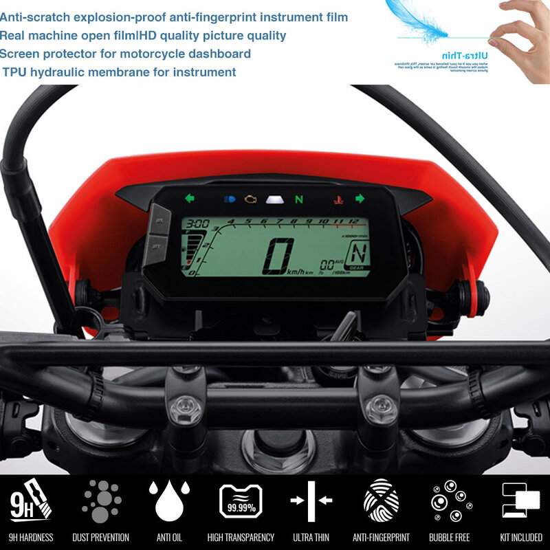 Película de protección contra arañazos para motocicleta, medidor de pantalla para Honda CRF300L CRF300 Rally CRF 300 L CRF 300L 2021 2022