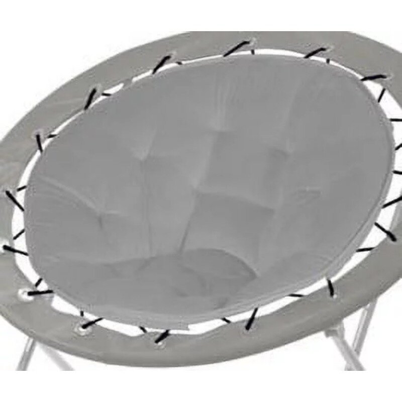 Cadeira Moon Oversized para Adultos, Cadeira Soft Web, Metal e Cinza