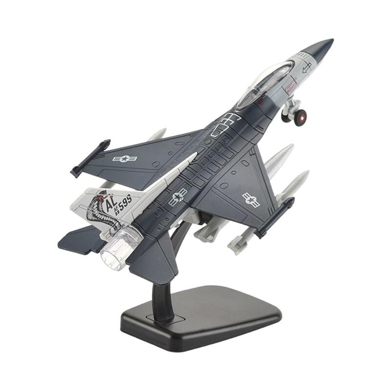 Soufa Fighter modelo de avión fundido a presión, recuerdo coleccionable para el hogar, azul oscuro, F16, 1/72
