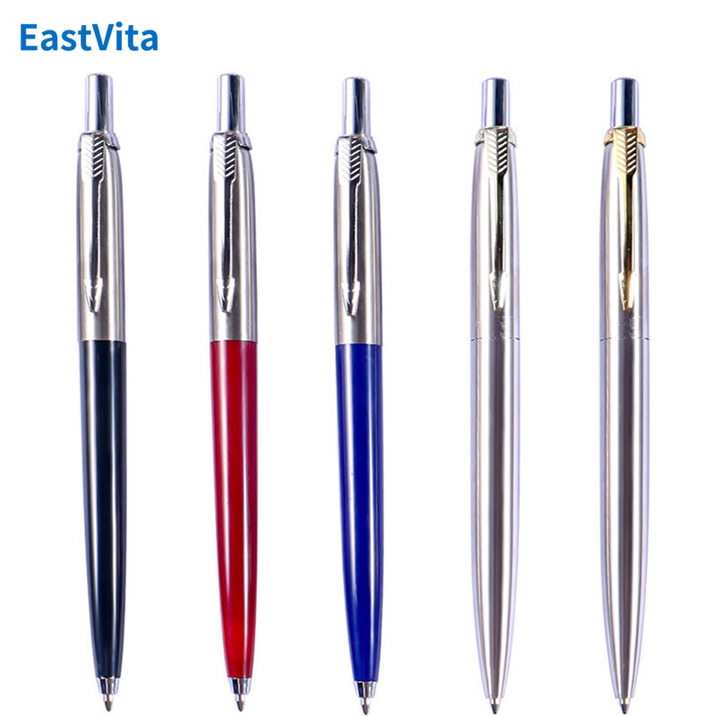 Bolígrafo De Metal de estilo de prensa, bolígrafos elegantes para la escuela, suministros de papelería de oficina, bolígrafo automático de núcleo, regalo comercial