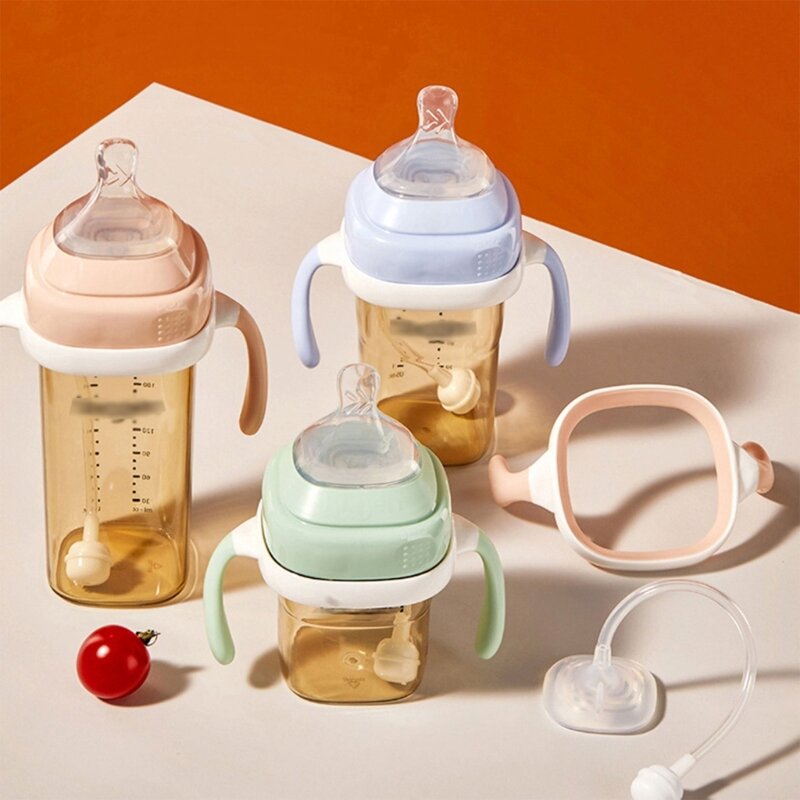 Square Shape Handle Feeding Bottle Lightweight for Hegen Handle Easy Grasp for Baby 6M+  Bottle Cover Replacement Dropshipping