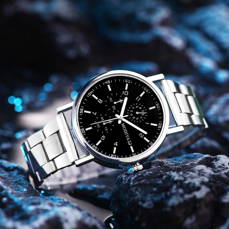 Quartz Movement Watch Elegant Men's Quartz Watch with Adjustable Strap High Accuracy Timepiece for Business Formal Wear Stylish