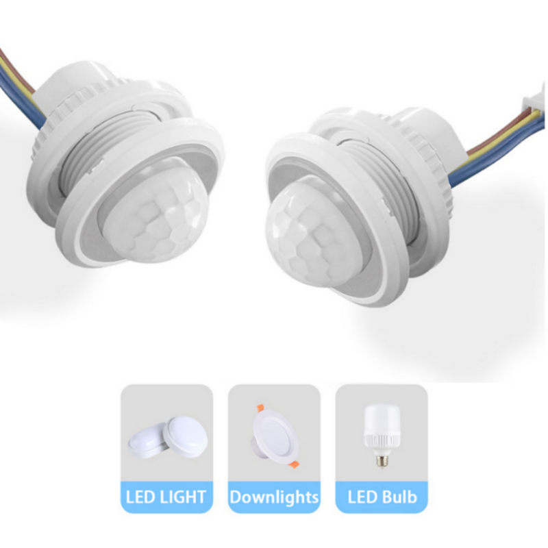 LDHLM-interruptor de luz LED inteligente, Detector de Sensor PIR, 110V, 220V, Sensor de movimiento infrarrojo PIR, encendido y apagado automático con ajuste