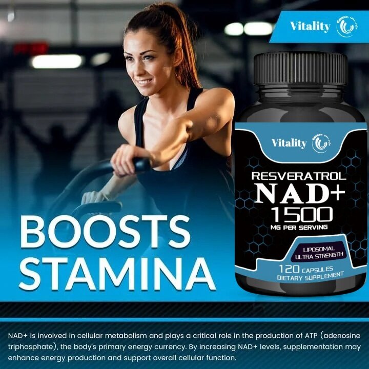 Vitality NAD Natural Energy Supplements, Anti-Aging e Saúde Celular, Fortalece o Sistema Imunológico