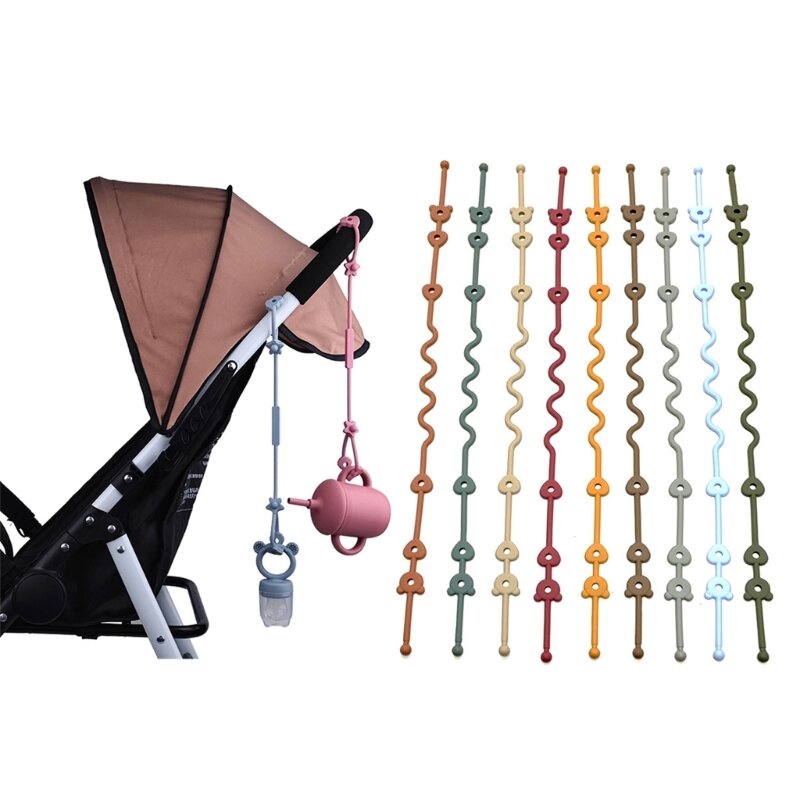 Цепочка для детской соски с защитными ремнями, силиконовый держатель, аксессуар для коляски и стульчика для питья, держатель для