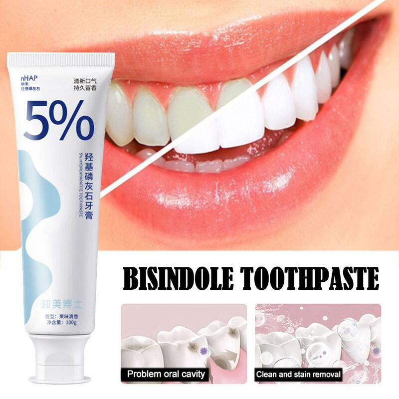 Bisindol rozjaśniająca pasta do zębów chroni dziąsła i naprawia zęby świeże wybielanie ust uszkodzone T4C0