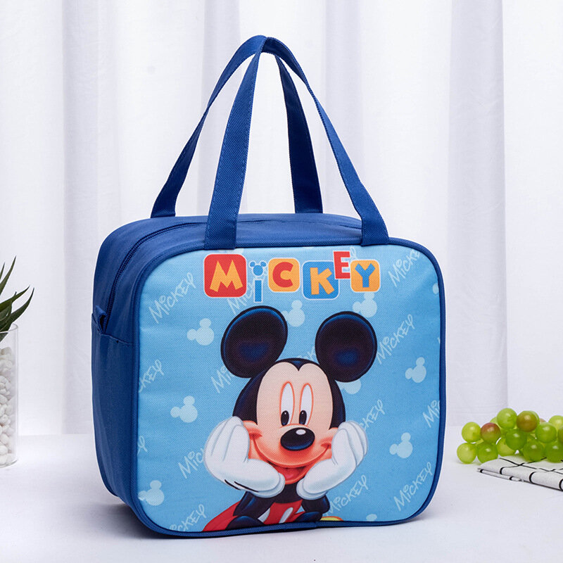 Disney-bolsa térmica para el almuerzo para el hogar, bolsa térmica de Mickey Mouse, Stitch, Frozen, con dibujos animados bonitos, para barbacoa al aire libre