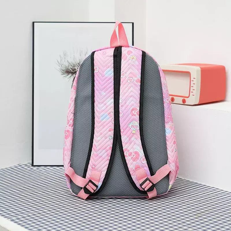 New Design Flower Printed Primary Junior High University  Bookbag Lunch Bag Pencil Case 3pcs Backpack Sets Youth School Backpack
