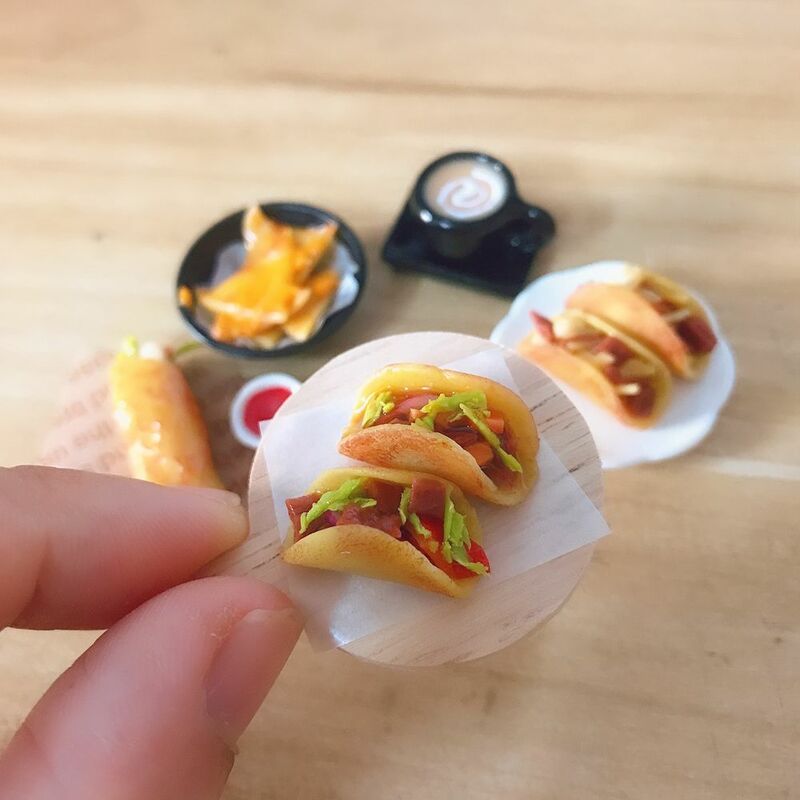 Масштаб 1/12 миниатюрный кукольный домик tacos запекание burrito для Blyth OB11 BJD кукольный домик кухня игрушки аксессуары