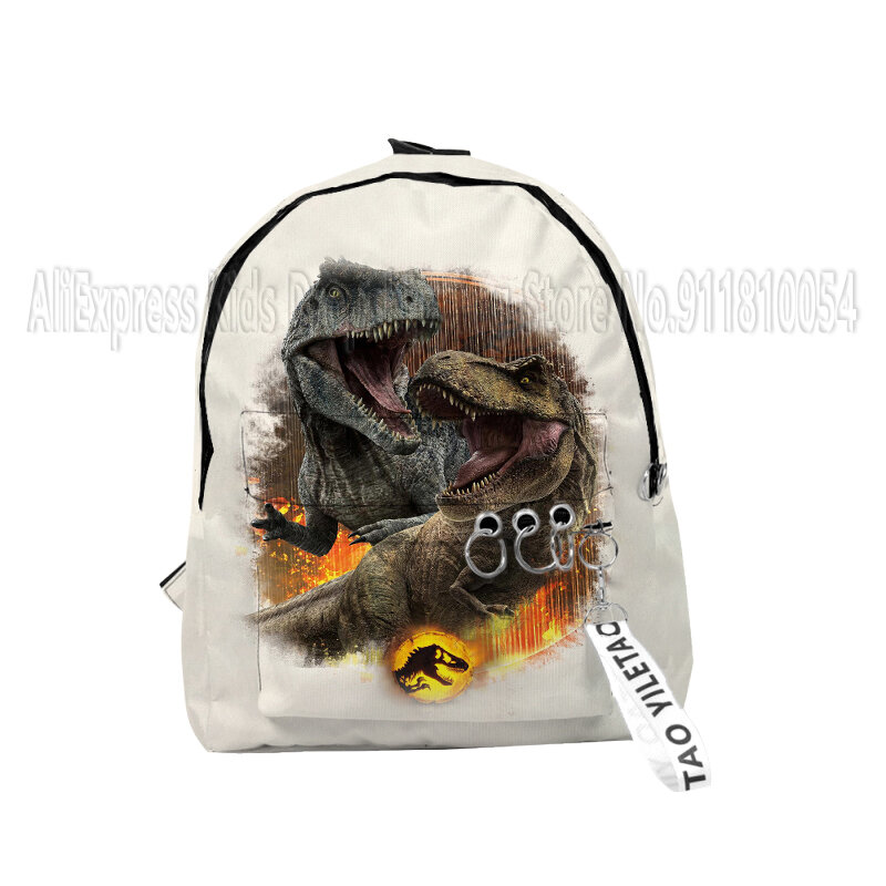 Dinosaurier Schule Taschen Notebook Rucksäcke Jungen Mädchen Cartoon Dragon 3D Drucken Oxford Wasserdichte Schlüssel Kette Lustige Kleine Reisetaschen