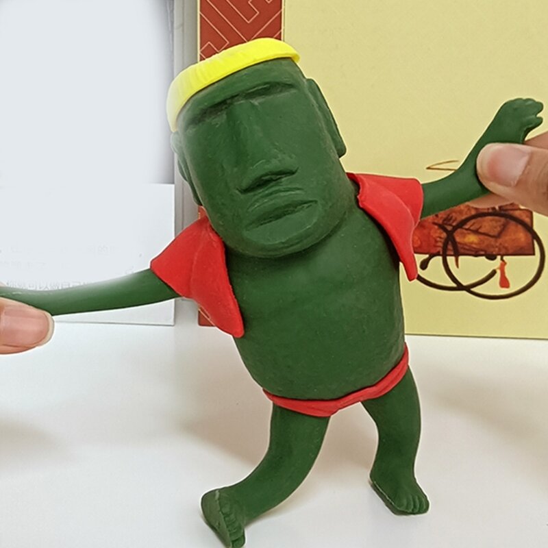 Engraçado Rock Man Stretchy Anxiety Toy Novidade Stress Relief Office Descompress Toy