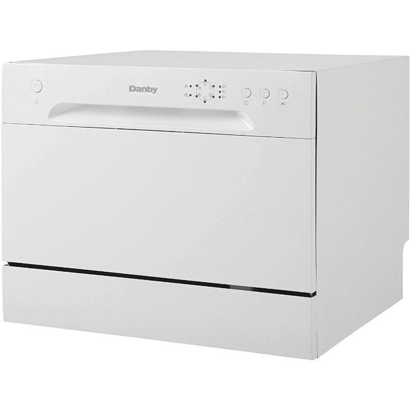 Danby DDW621WDB Countertop Dishwasher with 6 Place Settings, 6 Wash Cycles and Silverware Basket