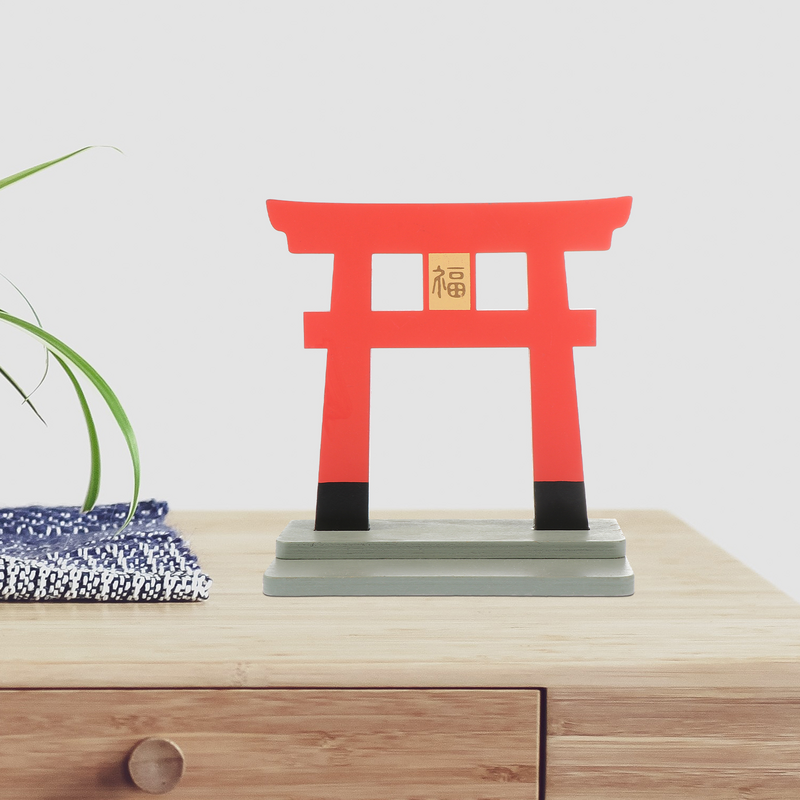 Japanischen Tür Schrein Mini Miniatur Modell Traditionaladornment Tor Torii Shinto Decor Holz Haus Möbel Kamidana