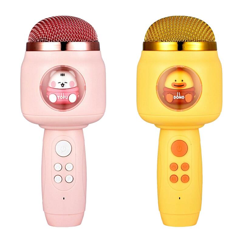 Kids Microphone Machine Toy with LED Lights Portable Wireless Machine Singing Microphone for Party KTV Adults Children Birthday