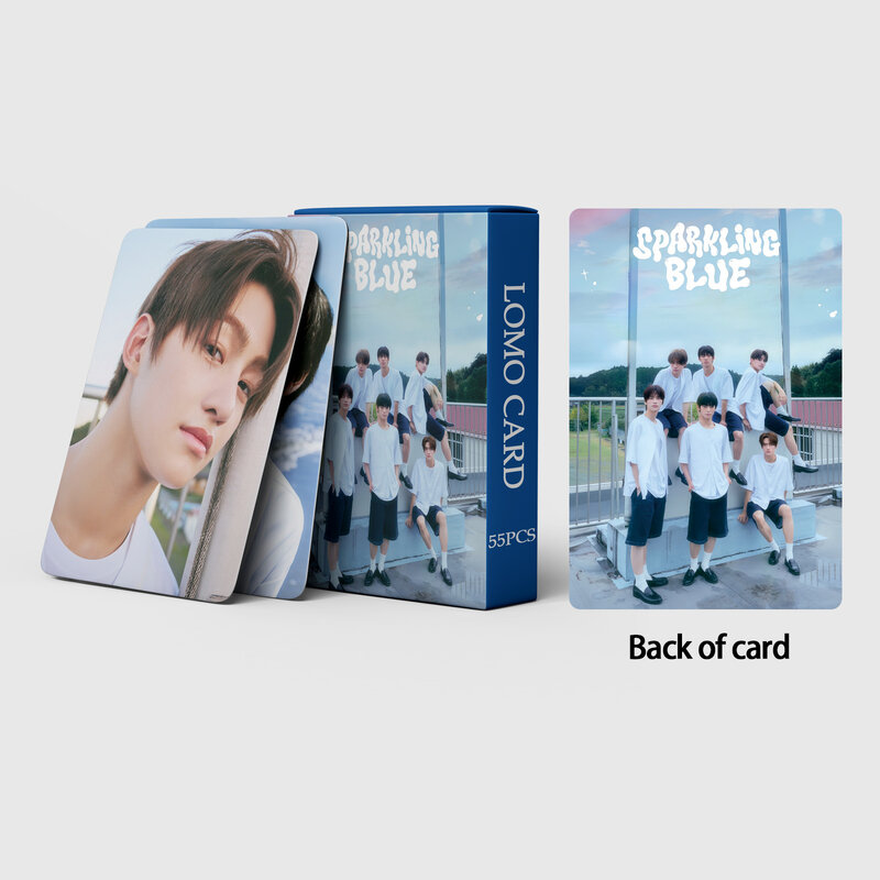 Kpop TWS Album Sparkling Blue Boxed Card 55 pz/set Shinyu Dohoon foto HD di alta qualità LOMO Card Fans collezioni fotocarte