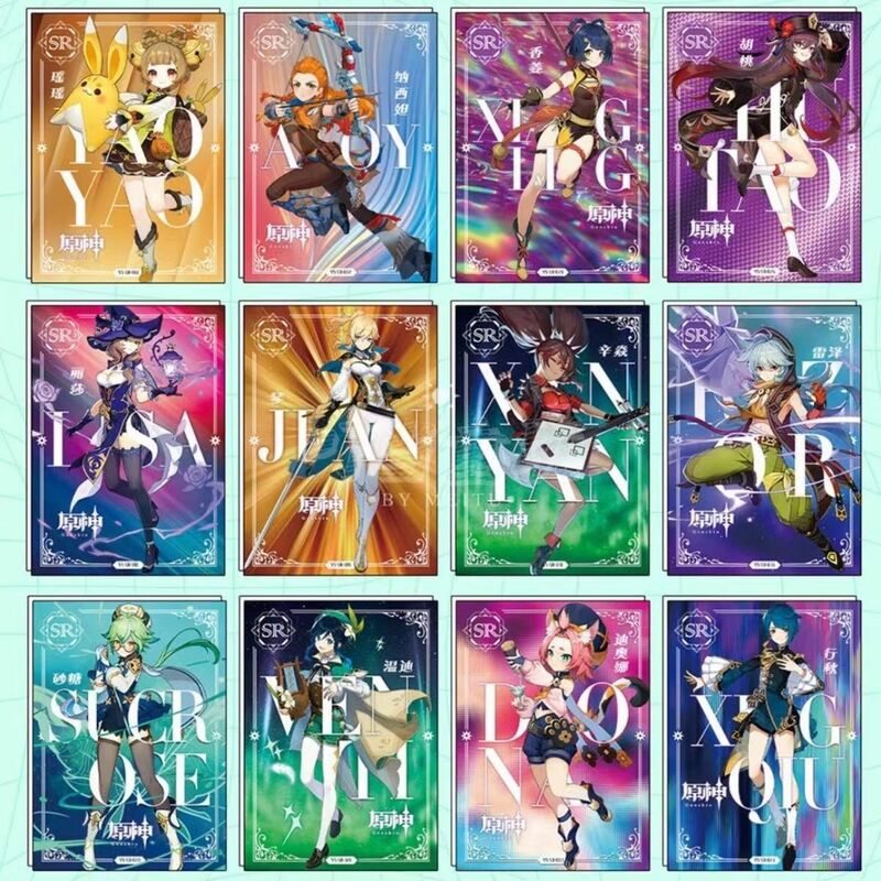 New Genshin impact Card Anime Game TCG Collection Pack Booster Box Rare SSR Surrounding Children Family GiftNew Table Toys For