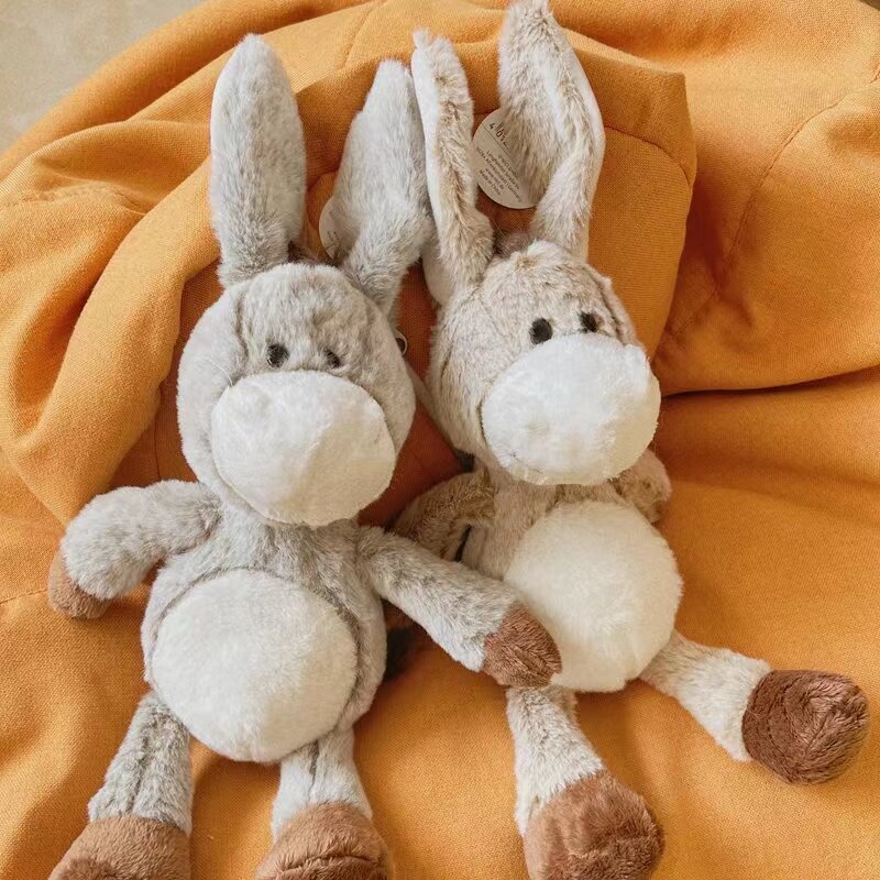 28cm Kawaii Donkey Stuffed Doll Soft Cartnoon Donkey Monkey Plush Toys Home Decor Plushies Birthday Children & Girlfriend Gifts