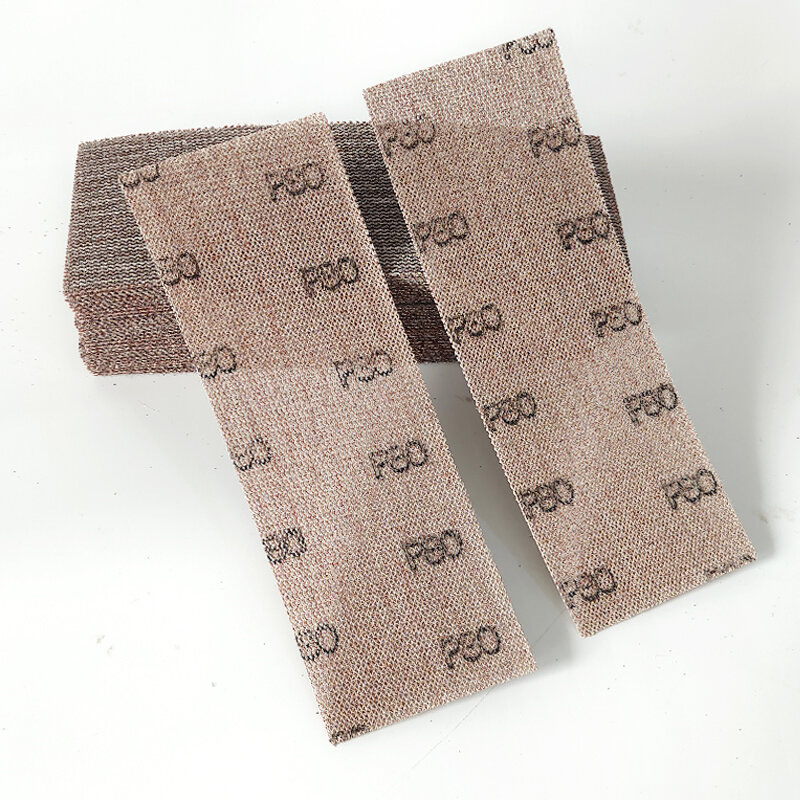70x198mm Dust Free Mesh Grinding Sandpaper For Mirka Sander 80-400# Flocked Self-adhesive Automotive Sanding Block Manual Tools
